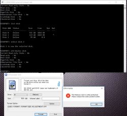 Sandisk Ultra 64GB oraz Samsung Evo 64GB - write protect
