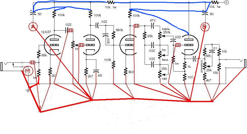 preamp jcm800, kilka pytan w trakcie budowy 3 elektroda.pl