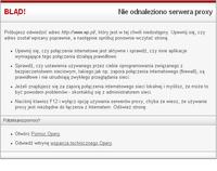 Przeglądarki Opera i IE nie ładują stron, mimo działającego połączenia Dialnet