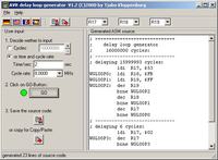 Delay AVR Loop Generator - Generator opóźnień kodu ASM