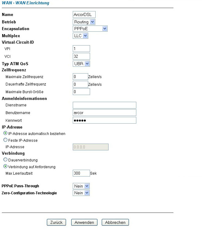 Arcor Dsl Wlan Modem 200 Einrichten Ohne Cd Jak skonfigurować router Arcor-DSL WLAN-Modem 200 / P-660HW-T7C?
