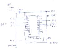 Programator STK200 na DM74LS245N