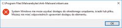 Dlaczego nie mogę uruchomić Malwarebytes? Logi z FRST.
