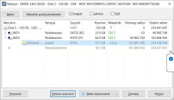 Odzyskiwanie danych z zaginionej partycji WD1 na dysku 120GB - układ partycji i możliwe uszkodzenia
