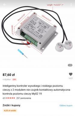 Controller for two water pumps