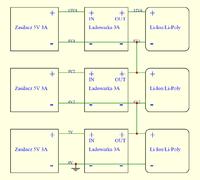 Ładowarka Li-Ion Li-Poly na MCP73833 + PMOSFET, max 3A Ładowarka Li-Ion Li-Poly na MCP73833 + PMOSFET, max 3A
