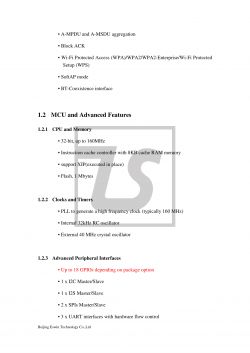 TR6260S1 Microcontroller Features Documentation List of features of the TR6260S1 microcontroller in a PDF document.