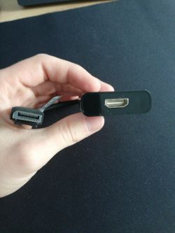 Laptop nie wykrywa monitora, kabel HDMI z adapterem na DP do monitora