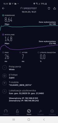 Wybór operatora LTE: T-mobile vs Orange, testy z Huawei B818