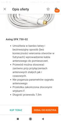 Kabel koncentryczny 75 ohm elastyczny o dużym promieniu gięcia, gdzie kupić?