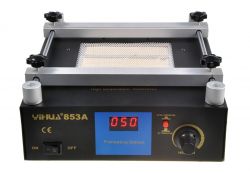 Podgrzewacz PCB YIHUA 853A z widoczną grzałką i cyfrowym wyświetlaczem temperatury.