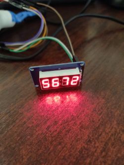 Segment display showing the number 5672.