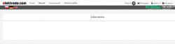 Screenshot of the elektroda.com website with a navigation bar and information section.
