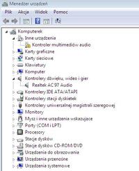 Windows 7 nie wykrywa dodatkowej karty dźwiękowej na starym komputerze