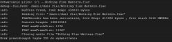 Debug console with information about FLAC file Nothing Else Matters.flac.