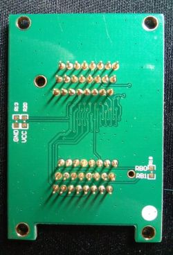 PCB with pins for TSOP48 socket.