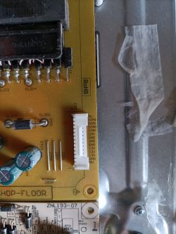 Printed circuit board with pin markings.