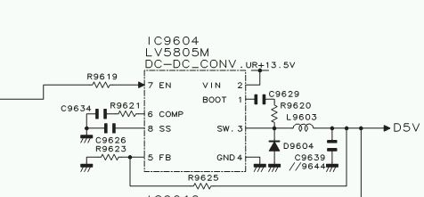Sharp LC42DH77E - TV nie włącza się, dioda miga na czerwono, zasilacz RDENCA322WJQZ