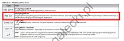 Tabela z instrukcji ustawień menu radia z wyróżnioną opcją „Dodaj Przycisk 2ch”.