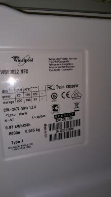 Whirlpool WBE3022 NFX - Zamrażarka mrozi a chłodziarka nie chłodzi