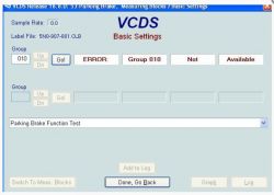 VW Passat B6 3C - Parking Brake Failure After Discs and Pads Replacement, VCDS Adaptation Issues