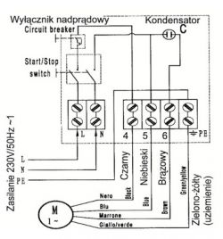 Podłączenie pompy głębinowej+wyłącznik ciśnieniowy+skrzynka rozruchowa