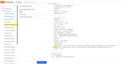 Tuya IoT Platform panel with API Explorer open, showing the Get Update Information section.