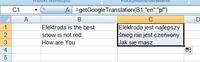 Excel: Automatically Translate EN-PL Text in Column B to Polish in Column C (Multiple Rows)