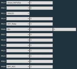 Pin configuration interface for XR809 motion sensor