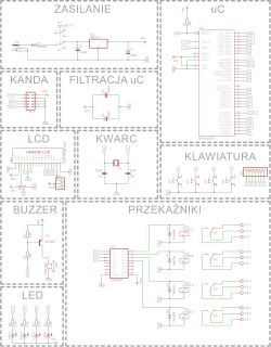 Czy schemat jest poprawny? Sprzęt z klawiaturą matrycową, buzzerem, LCD, LED.
