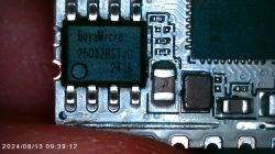 BoyaMicro Chip on Circuit Board Close-up of a BoyaMicro 25Q32BSTIG chip on a circuit board.