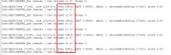 Screenshot of an application log showing free memory and channel changes.