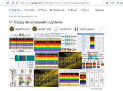 Odczytywanie wartości rezystorów – paski kolorów dla 100kΩ, 47-51kΩ, 750Ω