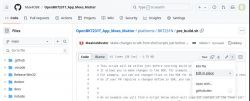 Screenshot of the GitHub interface with the pre_build.sh file open.