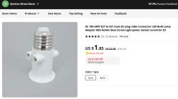 No Neutral Smart Wall Switches : Bulb Holder Adapter for deloying the capacitor