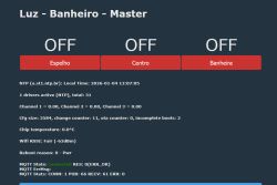 Bathroom light control panel with three OFF buttons