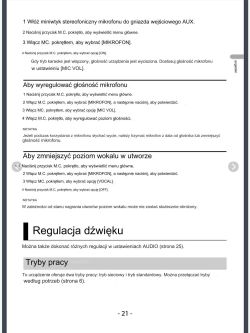 Strona instrukcji obsługi radia Pioneer DEH-S520BT opisująca konfigurację mikrofonu oraz regulacje dźwięku.