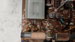 Interior of an old Polish radio receiver UNITRA Sniezka R-207