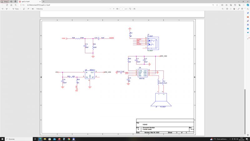 Schaltplan der VGA32 V1.4-Platine.
