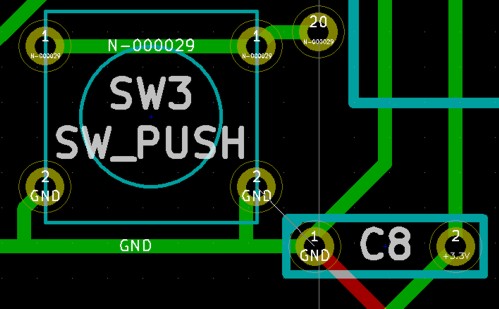 Projekt PCB - ścieżki. Płytka jednostronna i duża ilość połączeń.