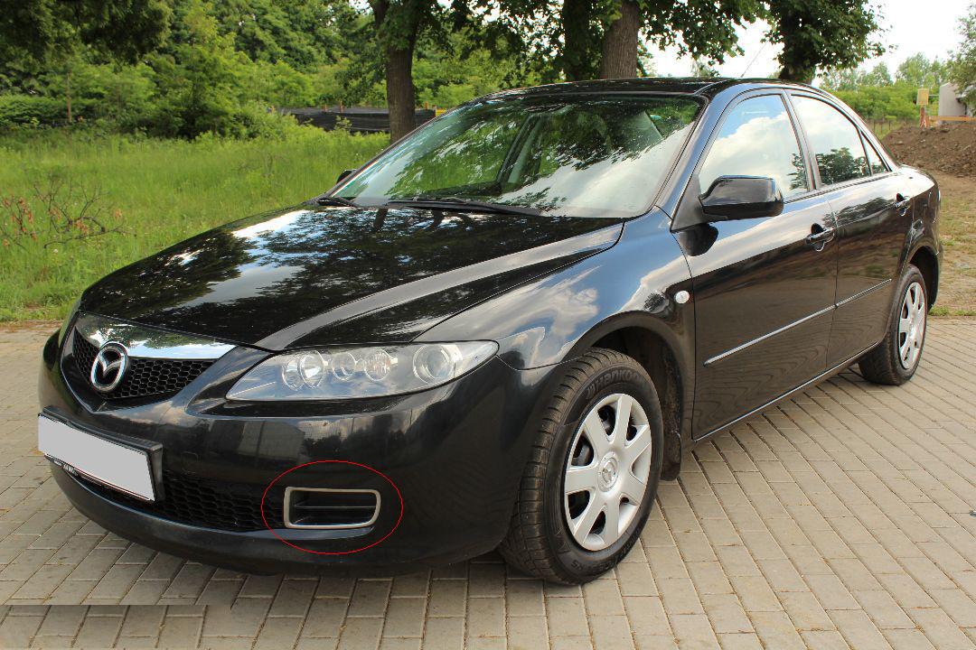 Mazda 6 demontarz zaślepek w zderzaku przednim. elektroda.pl