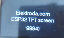 TFT Display with Elektroda.com Text Close-up of a TFT display with text and number