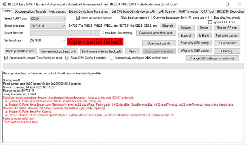 Easy Flasher: BK7231N/T/BK7238 etc chip ID check for Beken devices?