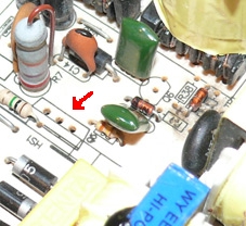 COLORS-IT 300U-FCM, zasilacz SG6105D – wartości rezystorów przy KSC945 na PCB