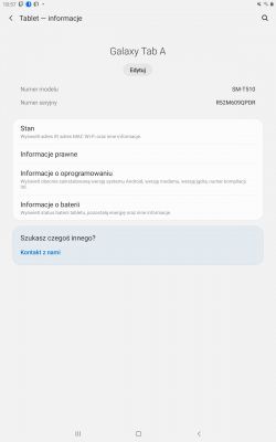 Samsung Galaxy Tab A- problem z włączeniem opcji programistycznych