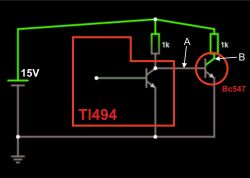 BC547 -> 15V na bramce i zasilanie dziwne zachowanie BC547 -> 15V na bramce i zasilanie dziwne zachowanie