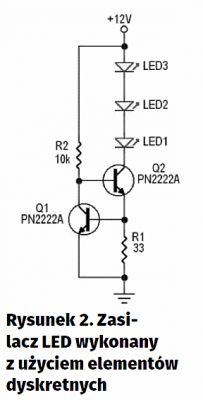 Lustro prądowe do zasilania równolegle łączonych LED