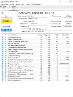 Naprawa dysku HDD SAMSUNG HD502HJ: Błędy w MHDD i Victoria - UEFI, AHCI, Remapowanie