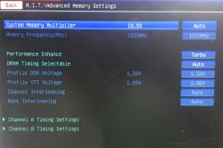 Ustawienia zaawansowane pamięci RAM w BIOS-ie.