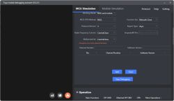 Tuya Module Debugging Assistant V2.2.3.5 Interface Tuya Module Debugging Assistant V2.2.3.5 user interface with MCU simulation settings.